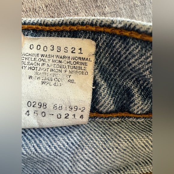 LEVIS VINTAGE 550 Relaxed Slim Youth Kids Orange Tab Jeans sz 11 Slim - Picture 9 of 9